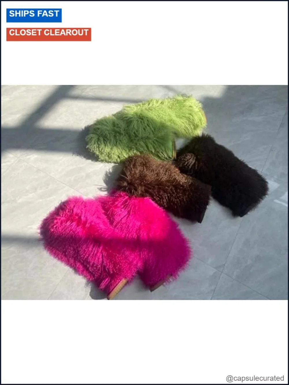 Real Mongolian Fur Over Knee Boots Women Winter Warm Snow Shoes